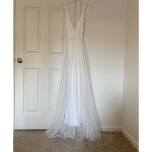 Ever After Wedding or Elopement Dress White Tulle